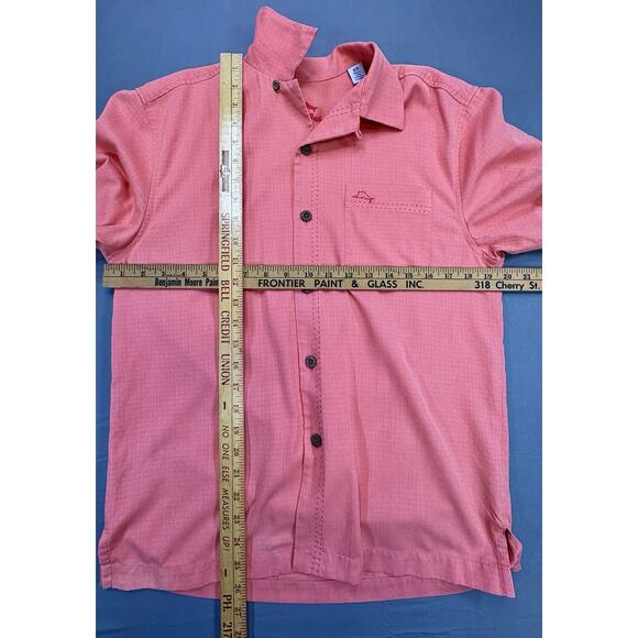 Tommy Bahama Men’s Island Zone Shirt Size Small Pink Orange Silk Blend RN 86549 - Picture 10 of 11